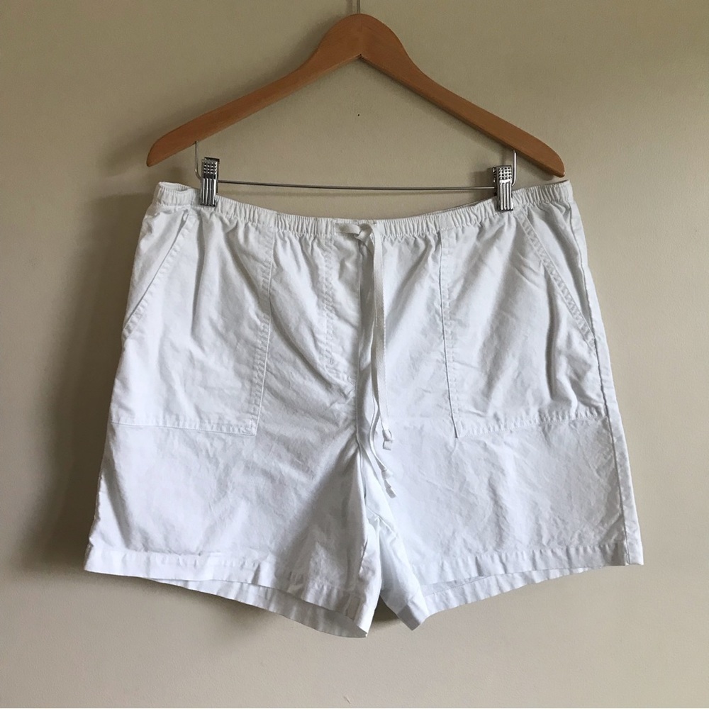 L.L. Bean Women’s High-Waist Drawstring Shorts — White